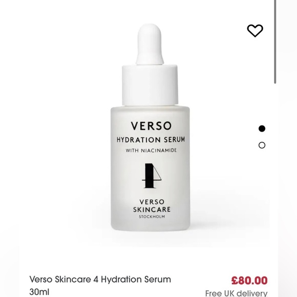 VERSO 4 Hydration Serum With Niacinamide 30ml RRP £80 - Picture 2 of 3